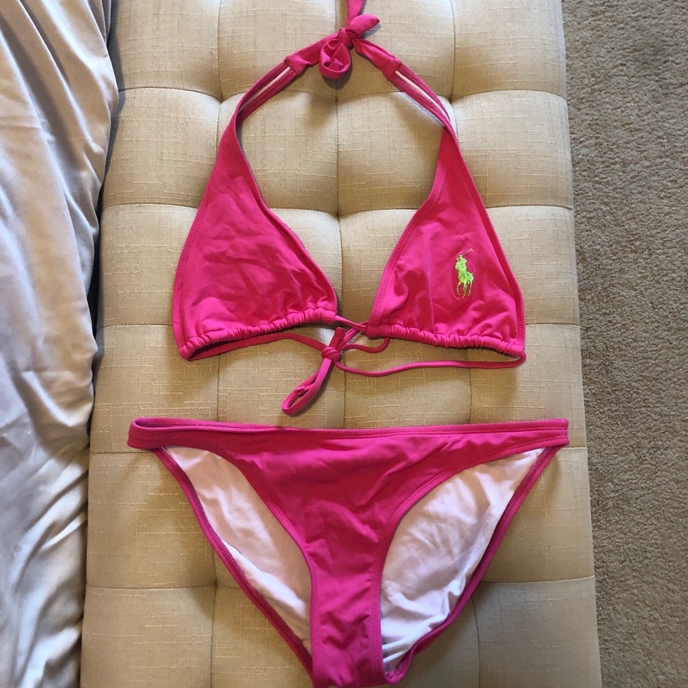 Ralph Lauren Pink Swim Suit!! Size L